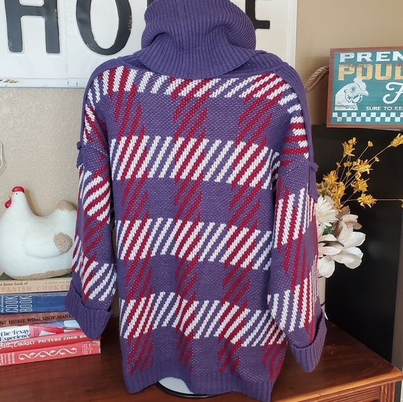 MACHO WOOL BLEND COWL NECK SWEATER SZ 10 - Picture 3 of 5